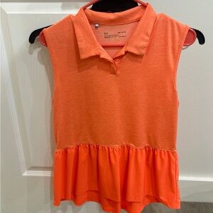 Under Armour Orange Sleeveless Golf Tank